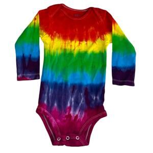 Baby One Piece Size 18 Months Handmade Rainbow Tie Dye Long Sleeve Gift New NWT